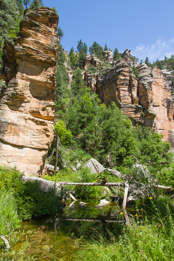 Pool and cliffs