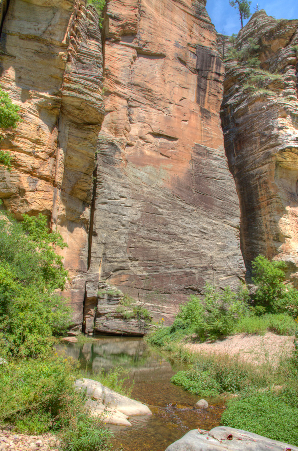 Pool and cliffs