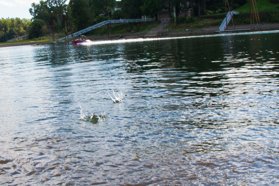 Rock skipping on the Willamette River