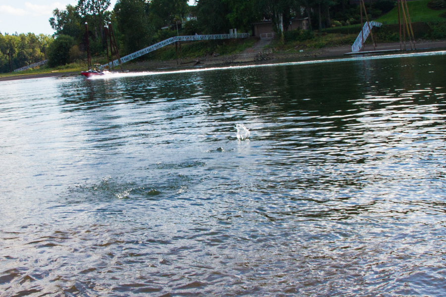 Rock skipping on the Willamette River