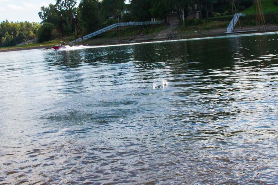 Rock skipping on the Willamette River