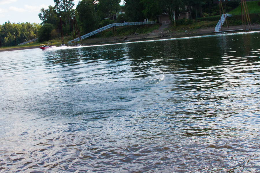 Rock skipping on the Willamette River