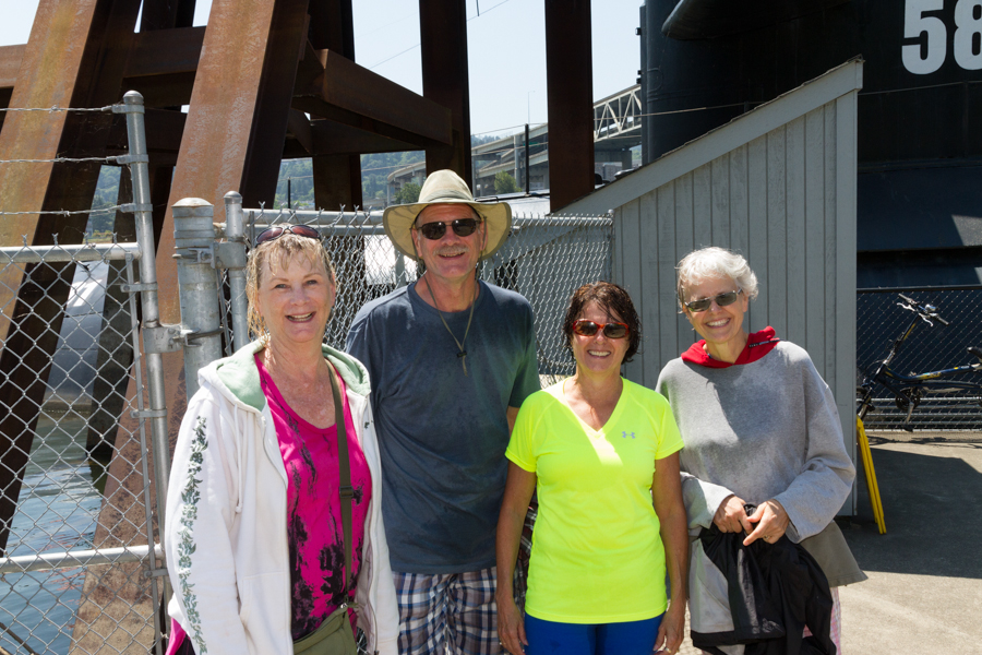 Mary Ann, Christy, Tony, Ricci after the Jet boat ride on the Willamette River. Portland, OR.